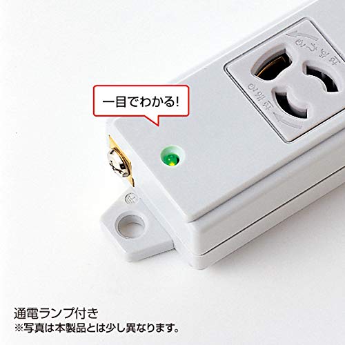 Sanwa Supply Construction Site Tap, 3-Pin, 8 Outlets, 3m, Green, TAP-K8-3G