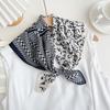 Spring Versatile Silk Double Crepe Silk Scarf Women's 100% Mulberry Silk 70 Square Scarf Shawl Temperament Fashion Silk Scarf