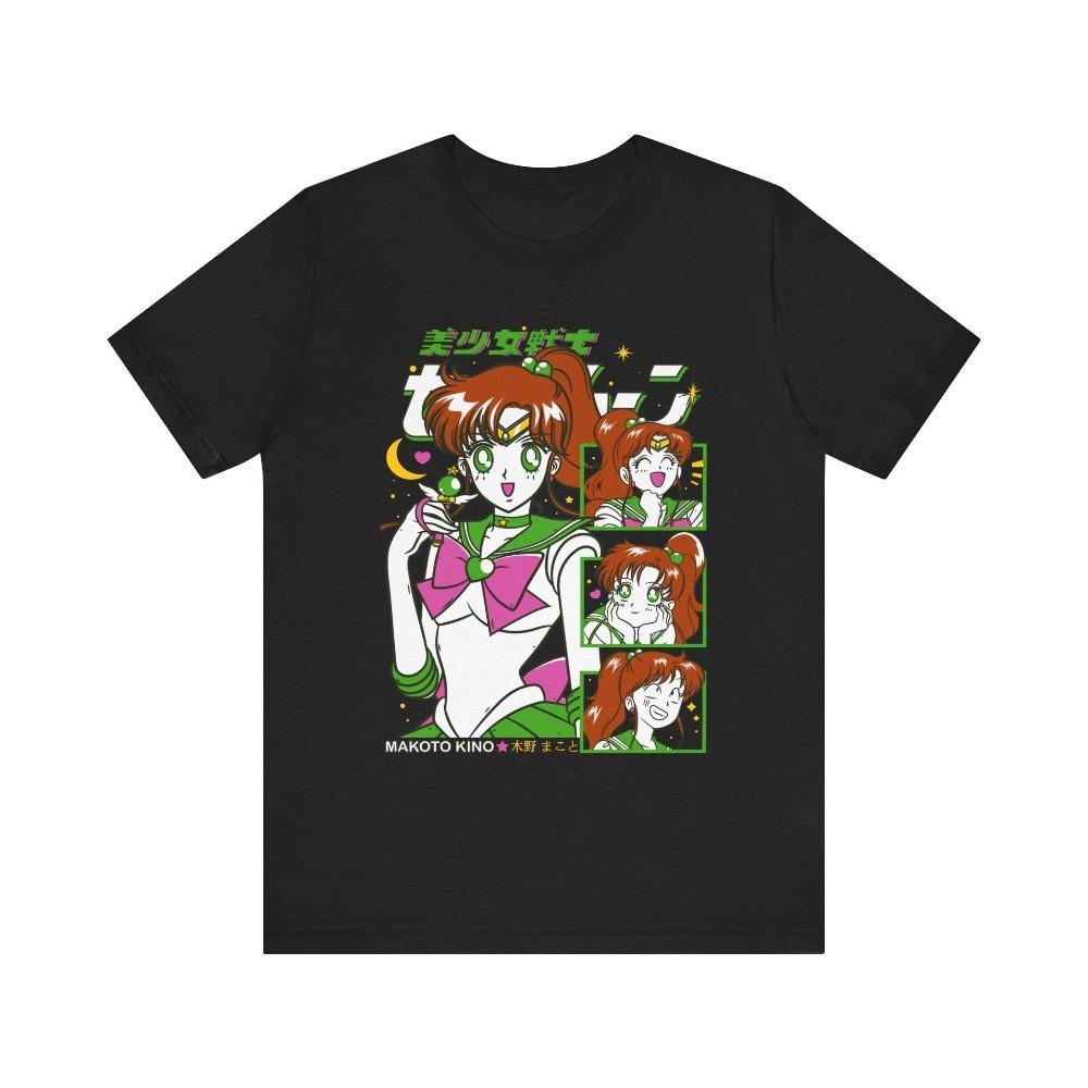 Sailor Moon Tsukino Usagi Unisex Pure Cotton T-Shirt 2026 Summer Hot Anime Print Loose Casual Parent-Child Short Sleeved Top