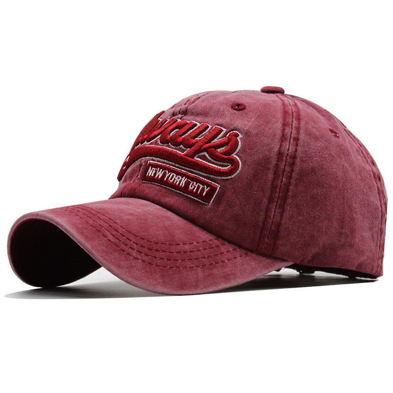 75 Number Embroidery Curved Brim Breathable UV Protection Sun Protection Cotton Baseball Cap for Couples Hip Hop