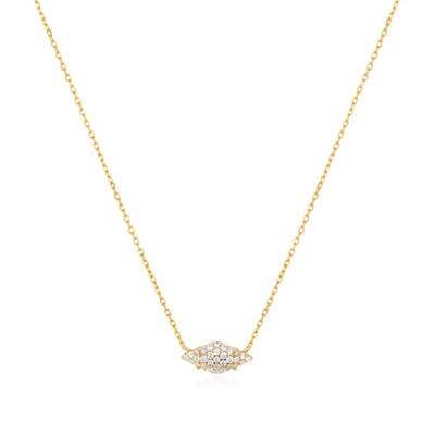ANIA HAIE Gold Pave Glitzer 925 Silber Halskette N061-03G
