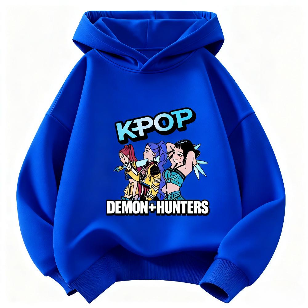 Kpop Devil Hunter Kinder-Hoodie, Herbst/Winter Warmer Hoodie, Modische Kleidung für Jungen und Mädchen, Devil Hunter Mädchenkleidung