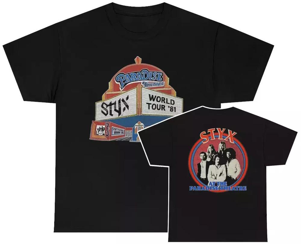 Styx 1981 World Tour Live At The Paradise Theatre TShirt S5XL Unisex T-Shirt L