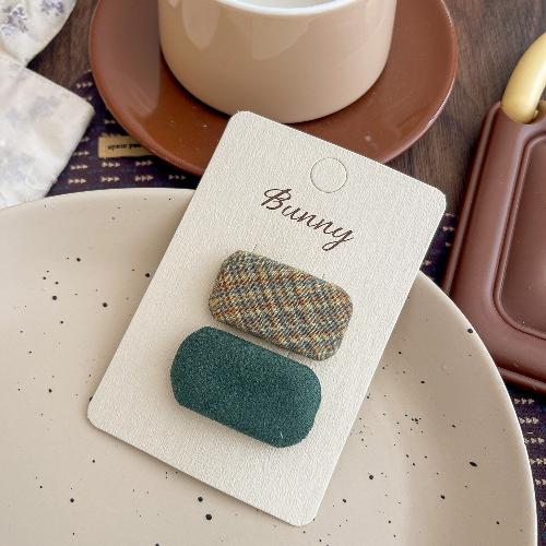 Japan and South Korea Xiaoxiang Style Pattern Oval Bb Clip Temperament Hairpin High-end Girl Broken Hair Headdress Bangs Hair Accessories Hairpin