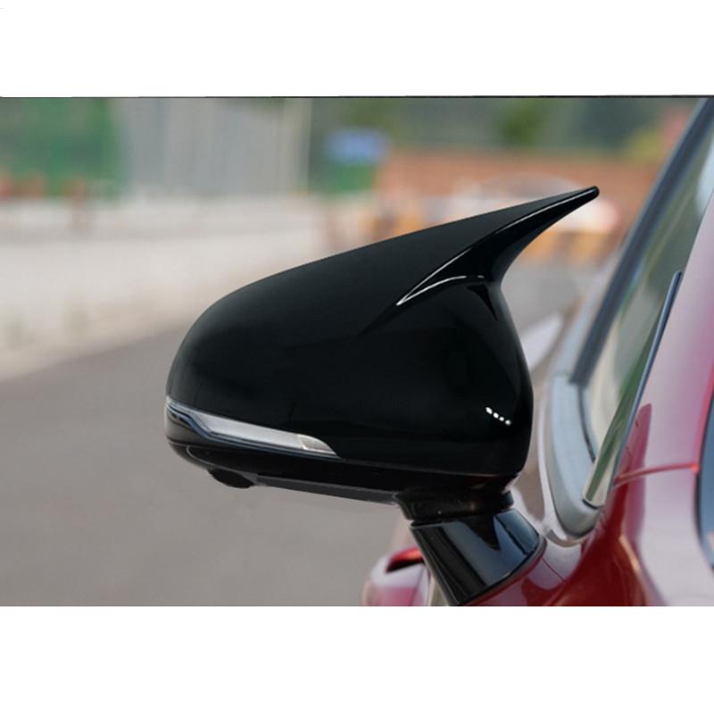 For KIA Stinger 2018     ABS Car Rearview Side Mirror Cover Wing Cap Exterior Door Housing Trim Adhesive Sticker