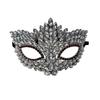 Luxury Half Face Mask Flame Leaf Rhinestone Half Mask Elegant Masquerade Mask  Halloween Parties