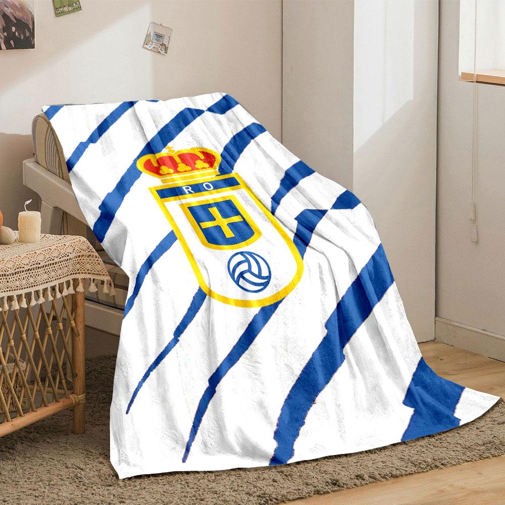 Royal Crest with Blue Stripes Print Blanket Soft and Cozy Perfect for the Living Room Bed Sofa or a Nap,gift