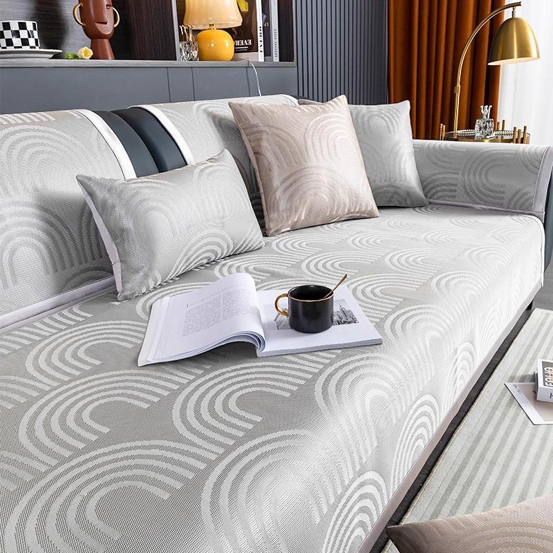 Summer High-end Ice Silk Sofa Cushion Washable Summer Non-slip Sofa Living Room with Mat Seat Cushion Cover Cover Towel