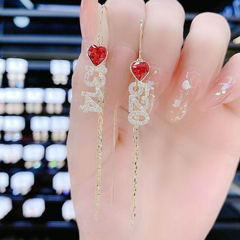 925 Silver Needle Luxury Tassel Earrings for Women