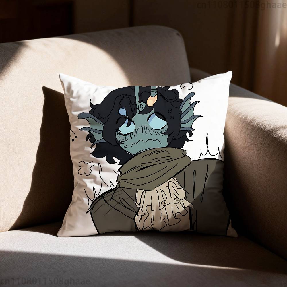 P-Pressure Sebastian Solace Pillow Case Square Double-Sided Printing Short Plush Sofa Cushion Cover Bedroom Bedside Pillow