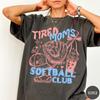 Tired Moms Softball Club T-Shirt, Gameday Doodle Softball Tee, Trendy Women's Softball Shirt, Sports Mom Shirt, Game Day Tee