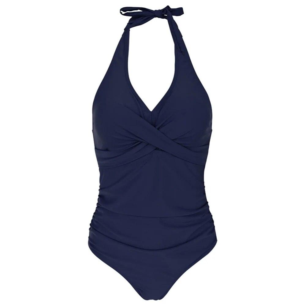 Maillot de bain Sport actif pour femmes, contrôle du ventre, couleur unie/imprimé léopard, une pièce rembourrée, maillots de bain