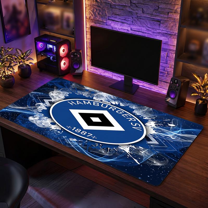 Tapis de Souris XXL Hamburger SV Football, Tapis de Bureau Étendu Antidérapant pour Gaming, Bureau, Maison