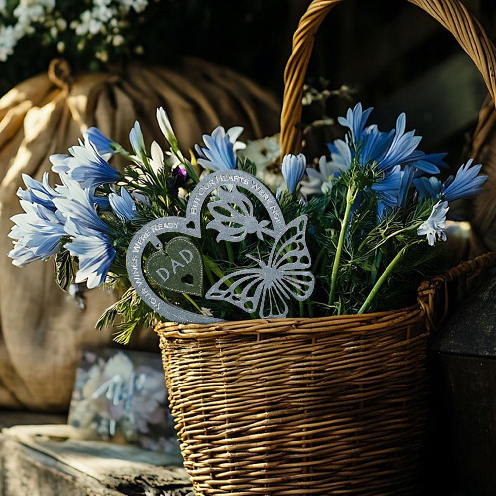 Grabdekorationen für Friedhofsgartenornamente Markierung Herz Dekorative Grabmarkierungen Friedhofseinsatz Gartenschild für den Außenbereich