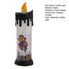 Electronic Candle Light, Fun Halloween Spooky LED Candle, 3-Color Flickering Realistic Flame Safe Battery Light for Party Decor Desktop Ornament