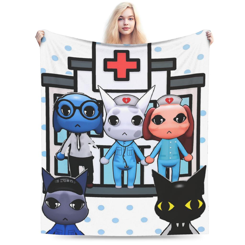 Animals Hospitals Anomaly Cat Dog Blanket Flannel All Season Portable Warm Throw Blanket for Home Couch Bedspreads