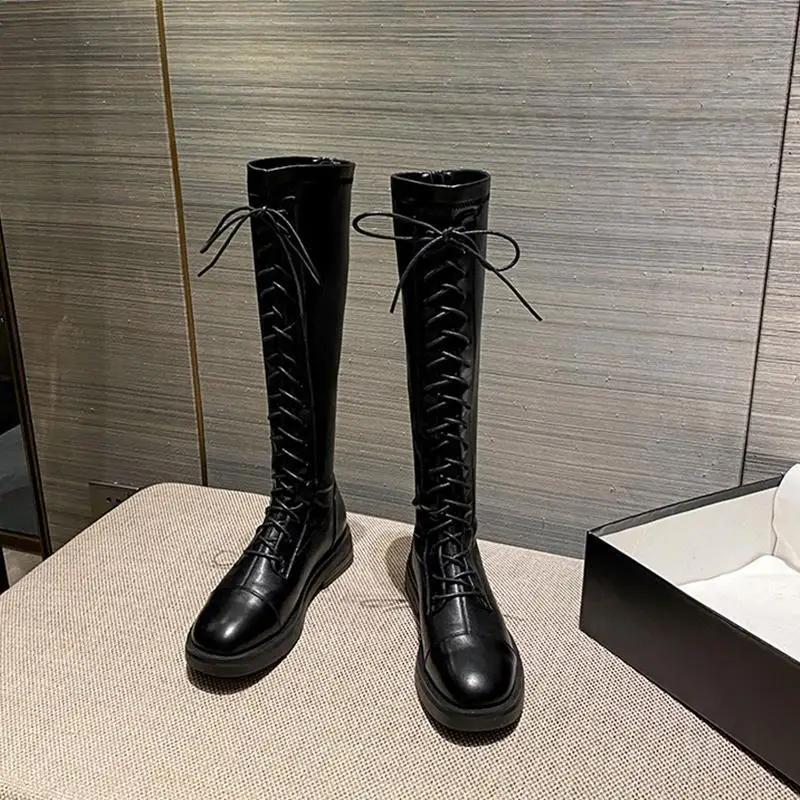 Long Boots For Women  Autumn New Knight Boots Look Slim  British Style Not Over The Knee Long Boots