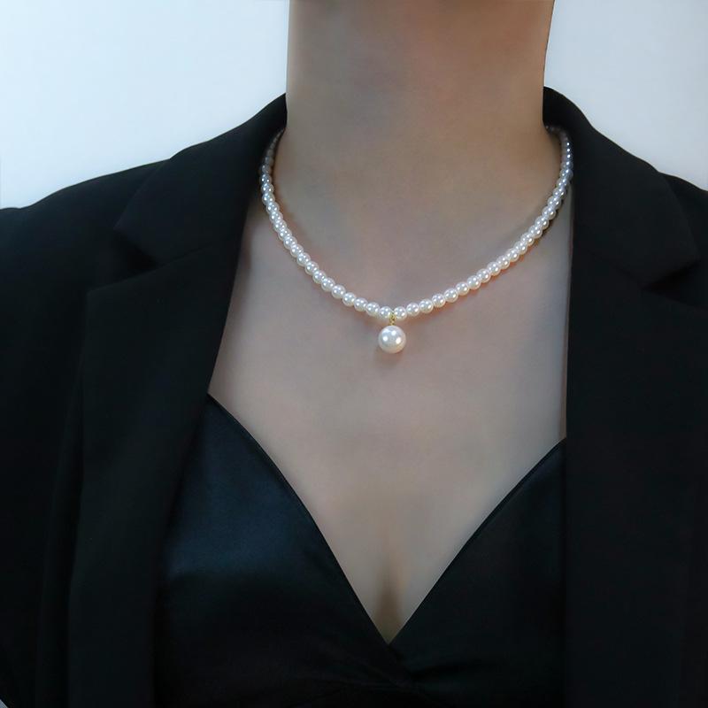 Shijia 2025 Naszyjnik Choker z Perłą Słodkowodną i Koralikami Ryżowymi dla Kobiet - Lekki Luksus Łańcuszek na Obojczyk