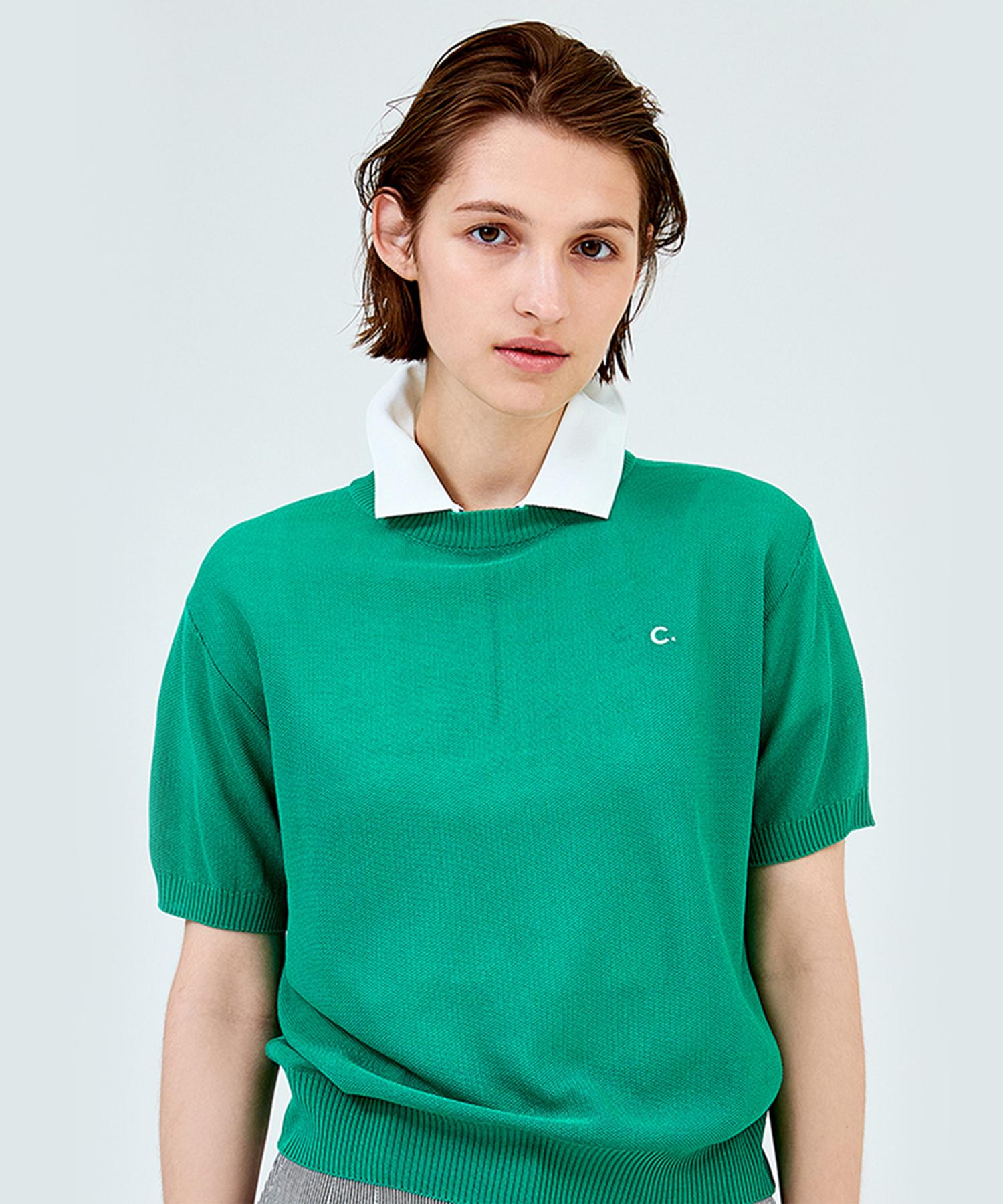 Clove [23Ss Clove] Logo Round Neck Knit (Green) Green/Free