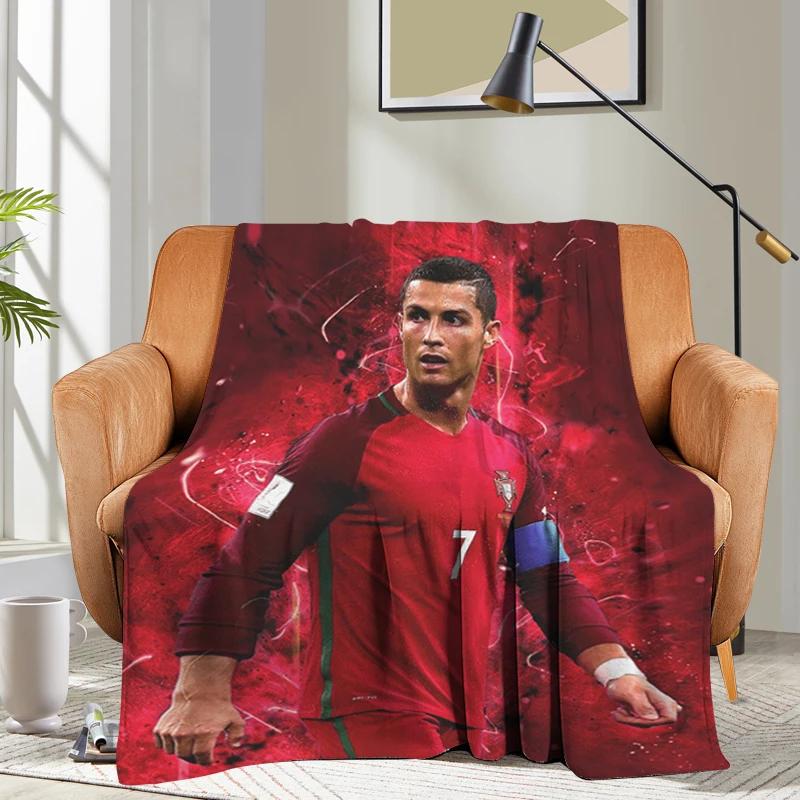 Coperta Personalizzata Divano Ronaldo CR7 Letto Campeggio Pisolino Coperte Morbide e Soffici per l'Inverno Caldo King Size Biancheria da Letto in Microfibra