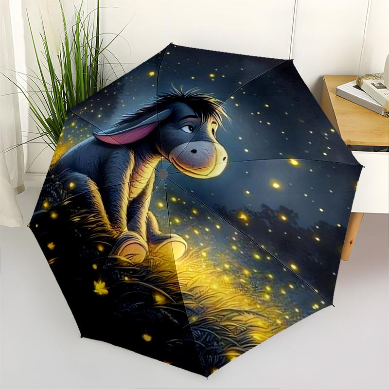 

Eeyore,Fireflies Automatic folding umbrella, 8 ribs portable foldable design, best choice for business and going out, birthday, Halloween, C