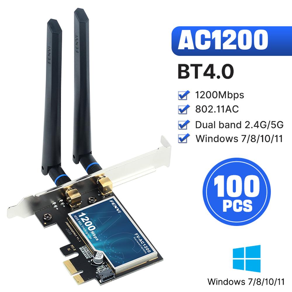 

Wireless Gaming PCIE WiFi Bluetooth Card Desktop PCIe Network Adapter PC Windows
