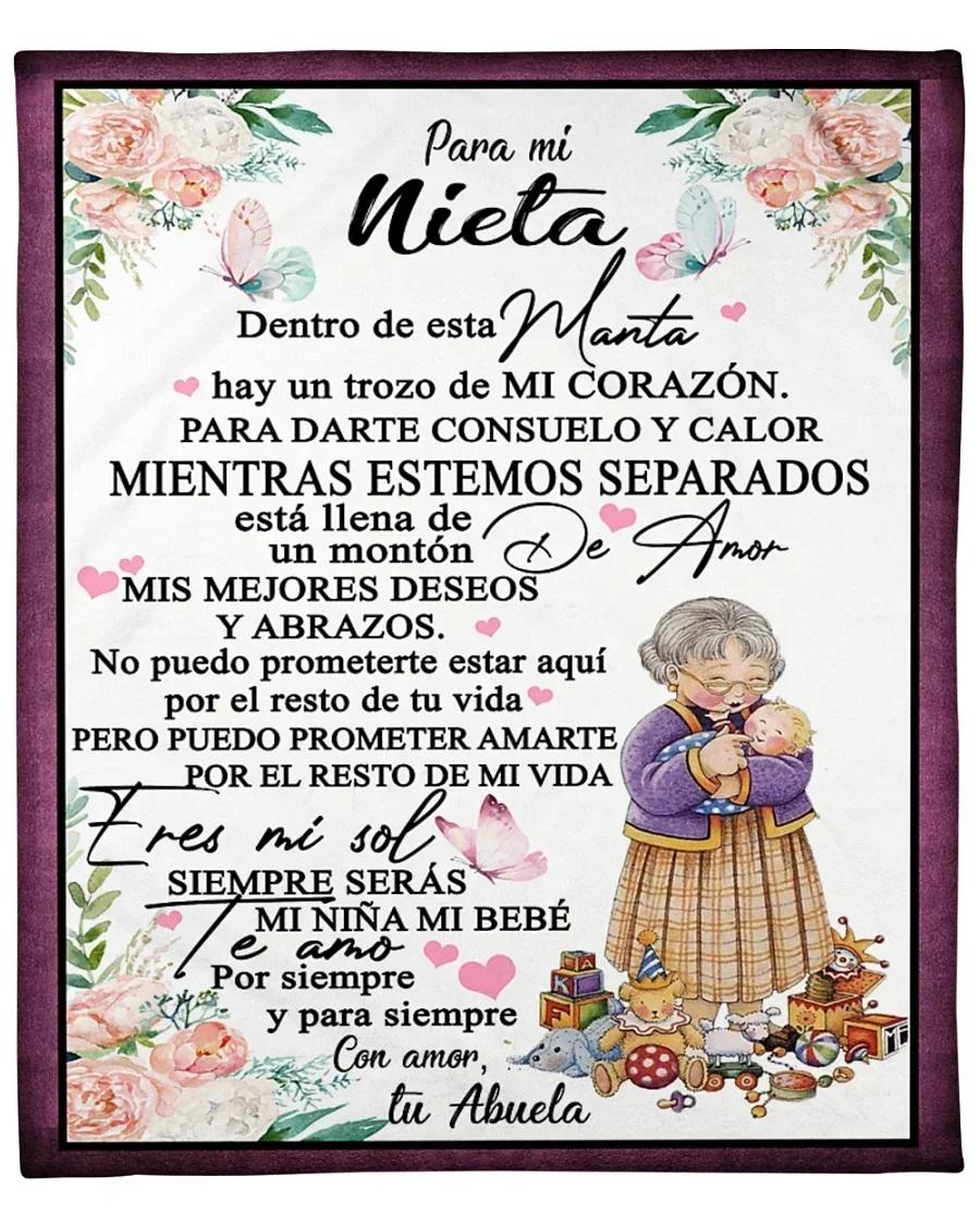 

Тонкое одеяло для моей внучки Para Mi Nieta-Fleece Blanket Throw Soft warm Office Sofa Nap Knee Quilt for Adults Teens Kids 30x40in