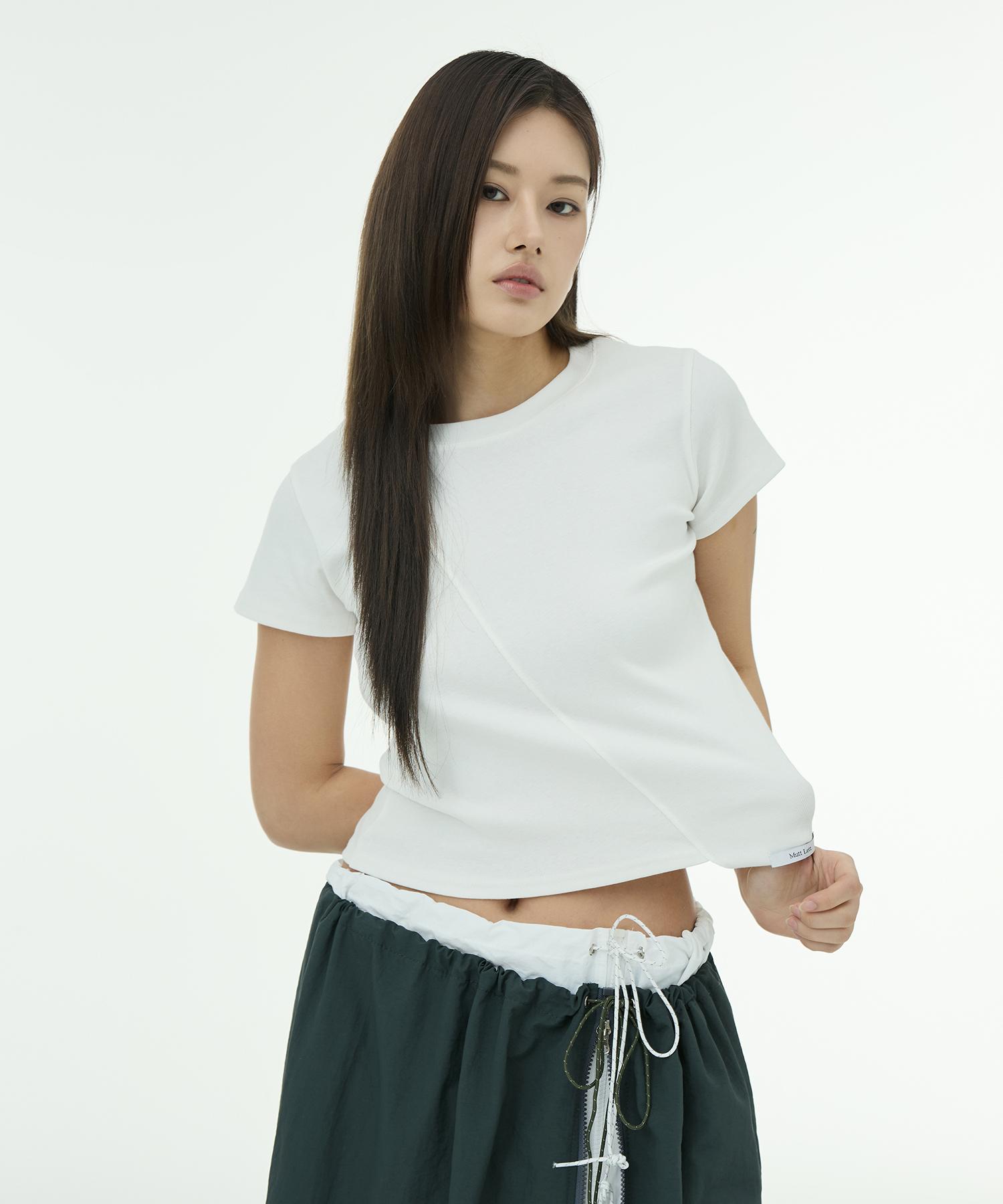 Mutlet Unbal Cut T - Ivory