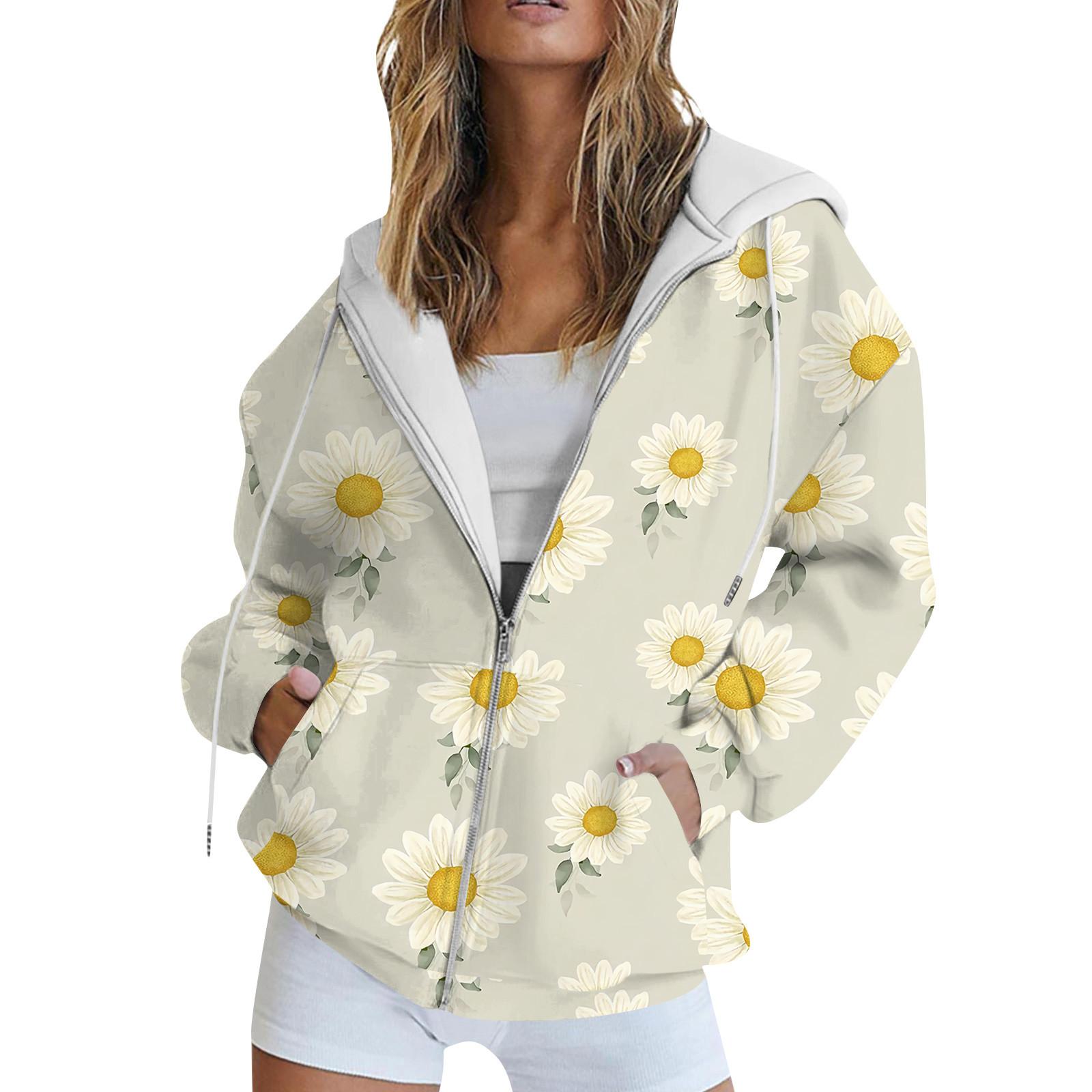 Женская толстовка с длинным рукавом и принтом куртка с длинными рукавами и карманами на молнии пальто с капюшоном S 2398₽