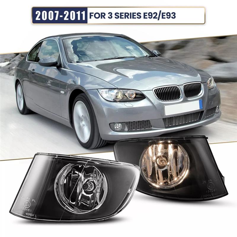 1 Pair Car Front Left Right Side Fog Lights Driving Lamps W/Bulb For BMW E92 E93 2006-2013 63176937465 63176937466