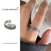 Bague chat Lanzhi en argent sterling 925 – Bijou de luxe léger pour index ouvert
