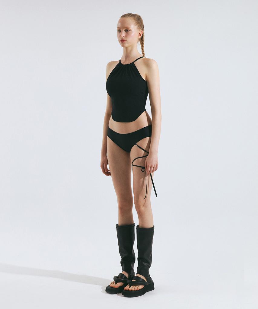 VINAJ Cross Ribbon Low Bikini Panties (Black)