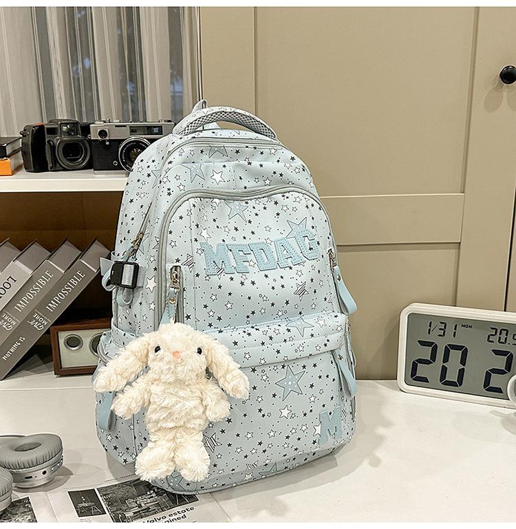 Schoolbag Sea Salt Fog Island Star Smudge Couple Tide Backpack High School Handsome Sports Student Training Air Cushion Backpack
