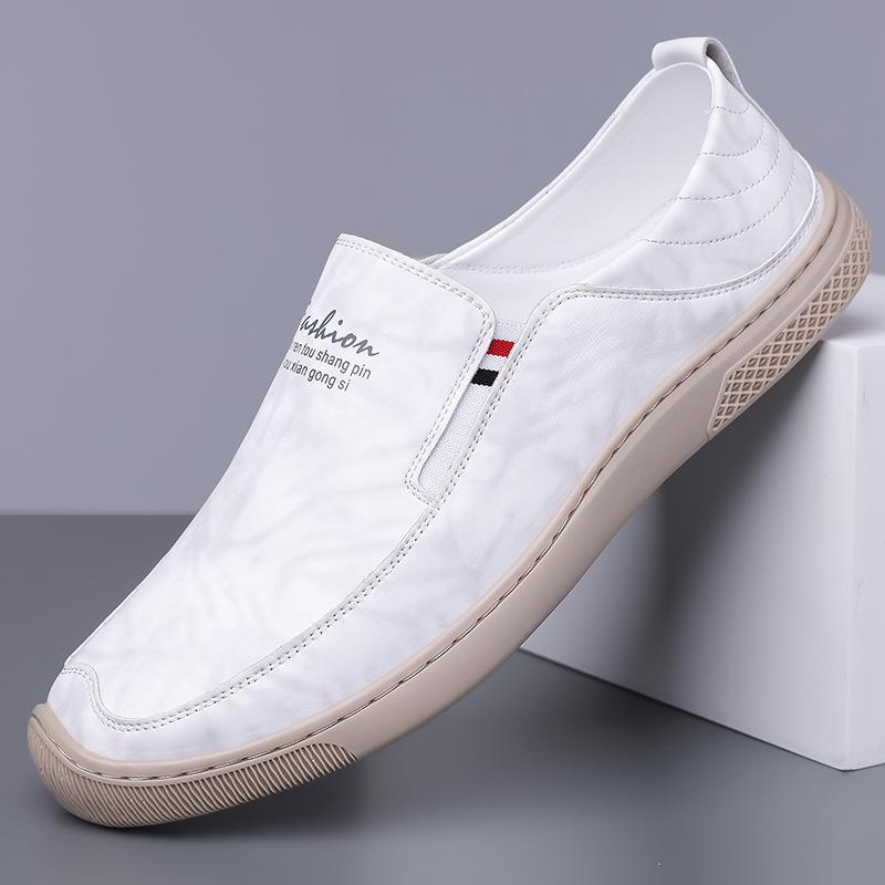 Frühling und Herbst Neue Herren Alltag Lässige Leder Schuhe Herren Handgefertigt Online Weiche Sohle Weiche Oberfläche Fuß Set Einzelne Schuhe