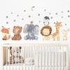 2PC Cartoon Cute Africa Animals Wall Stickers Elephant Giraffe Bear Fox Home Decoration