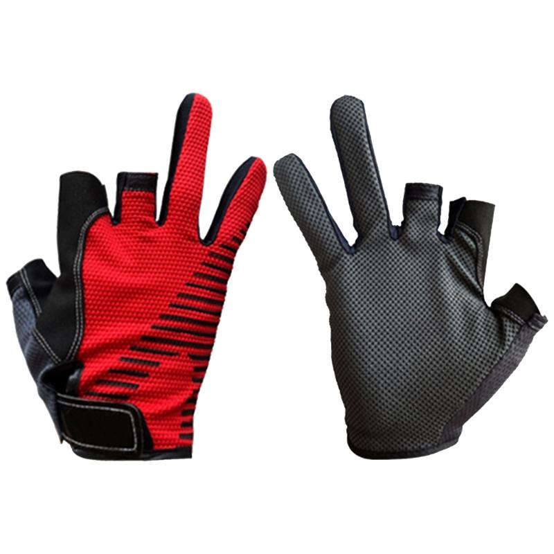 3 Fingerless Fishing Gloves Quick Drying Nonslip Fishing Gloves for Kayaking Paddling Driving Hiking Comfortable To Wear