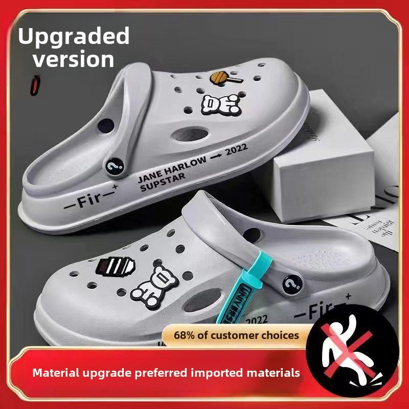 

Чоловічі повсякденні корейські пляжні сабо для медсестри Baotou 2023, неслизькі, на товстій підошві 38-39 (fits 37-38)