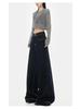 KEN STUDIO Women's Retro Loose Wide Leg Denim Jeans - Early Autumn Collection