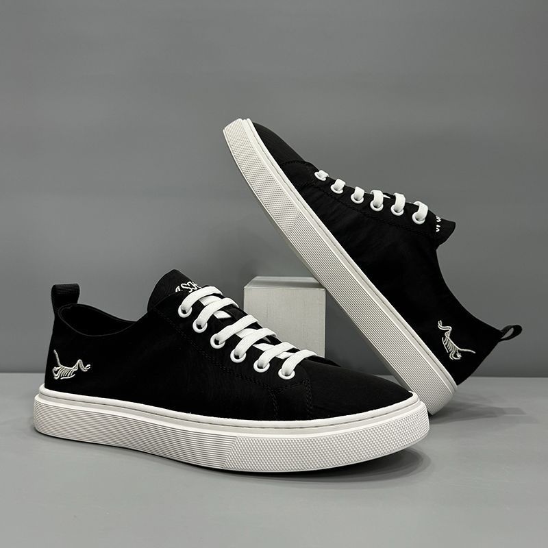 

Lace-up Men s Casual Shoes Summer Black Height Increasing Sneakers 2025 Breathable Work In Promotion Adults Male Shoe 44