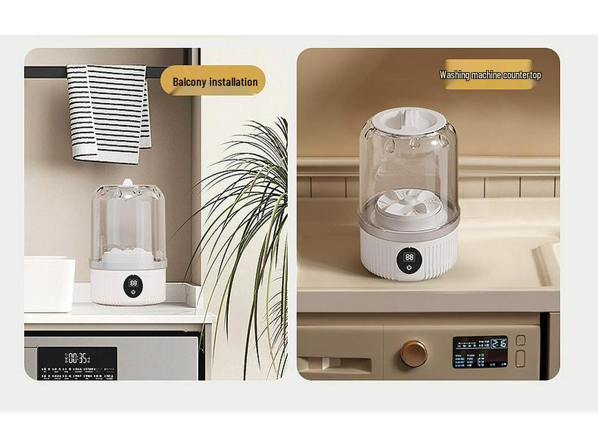 Compact Wireless Mini Washing Machine for Underwear & Socks - Fully Automatic