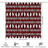 Modern Red White Geometric Shower Curtain Set Striped Bath Decor Water-Resistant Fabric Perfect For Bathroom Multiple Sizes Avai