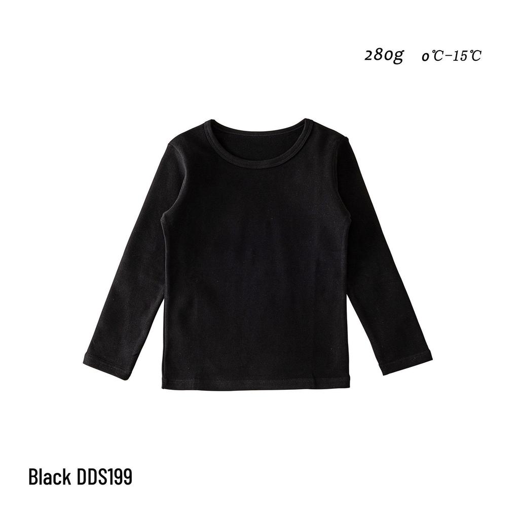 Children's Class A Pure Cotton Long Sleeve T-shirt - Autumn/Winter Round Neck Base Layer for Boys and Girls.