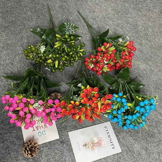 1 Bouquet Easy Care Brightcolored Fashion Weatherresistant Artificial