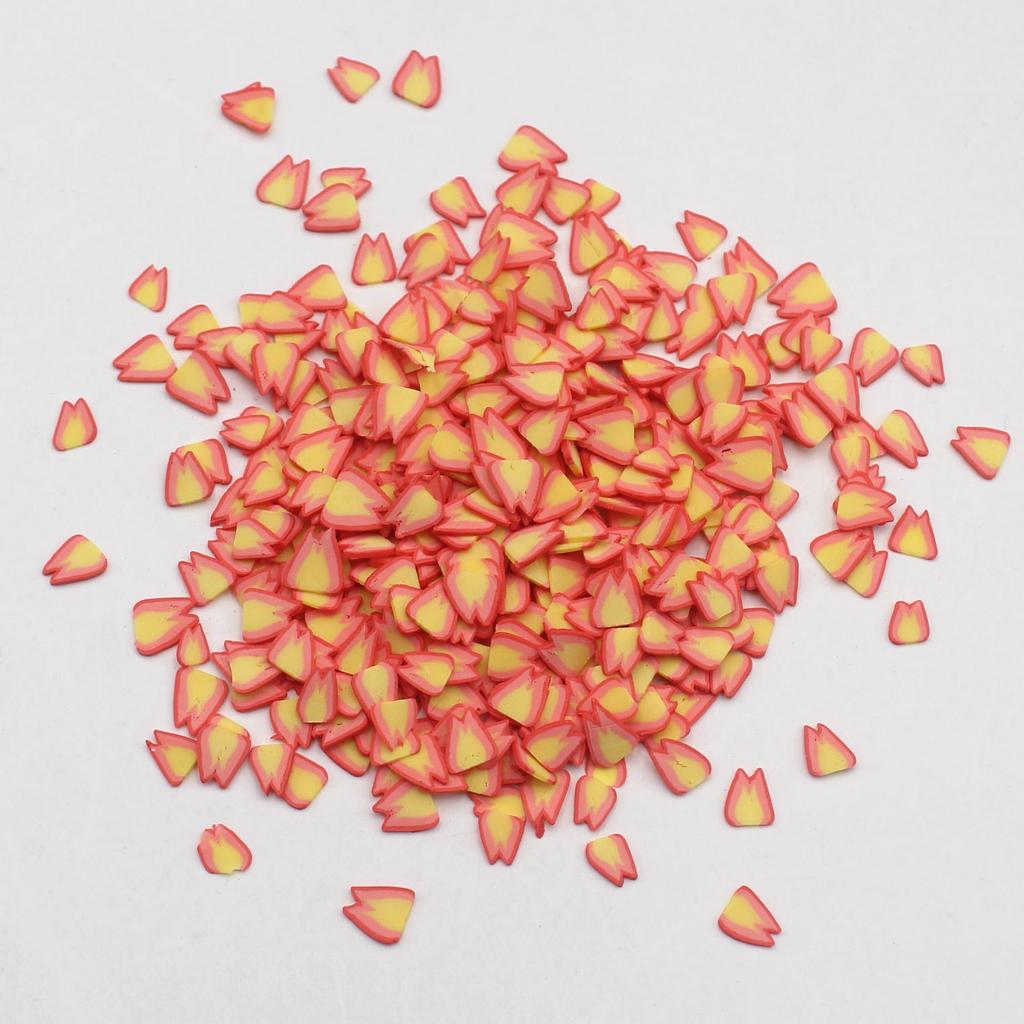 5mm Flame Polymer Clay Slices Sprinkles Non-toxic Warm Fire Soft Figurine for Mobile Decoration DIY Crafts Accessories