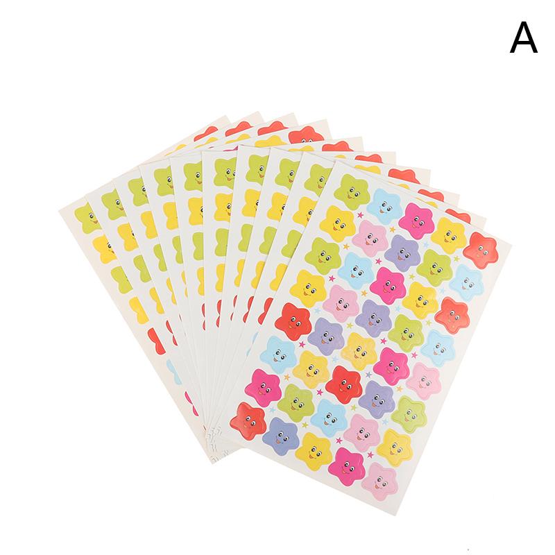400Pcs Smile Stars Decal School Children Kids Teacher Label Reward Cute Sticker