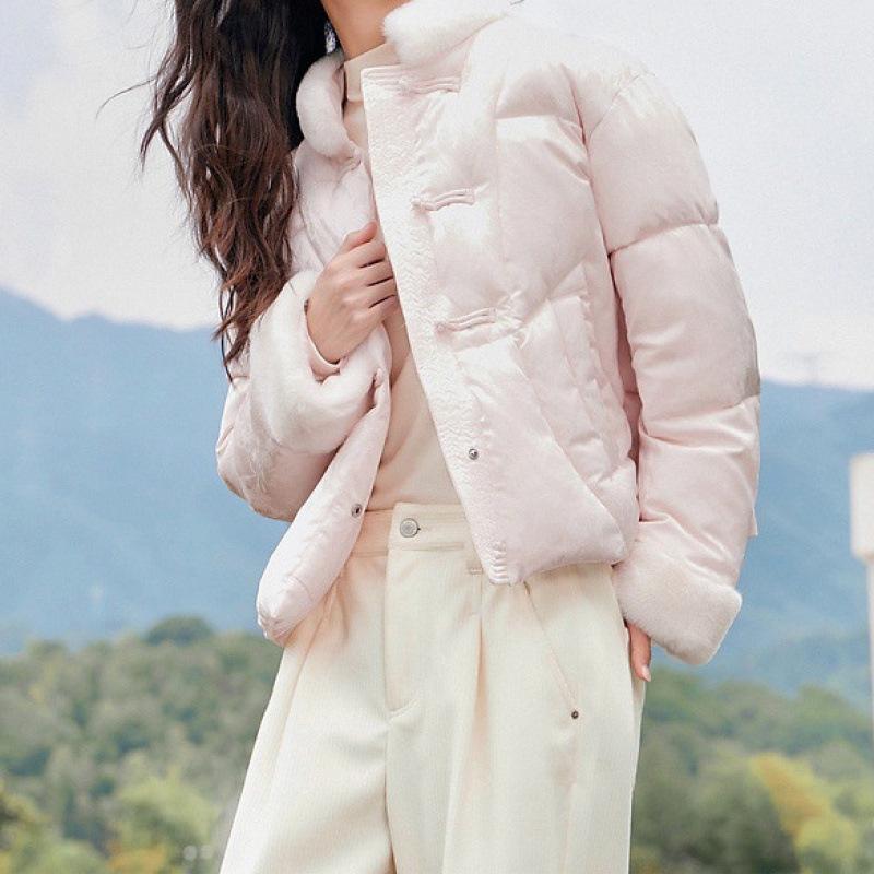 

Пряжка Новая китайская хлопковая одежда Новая зимняя с меховым воротником Пряжка Свободная куртка XL