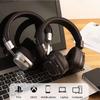Retro Trendy Wireless Headphone Bluetooth 5.3 Long Battery Life Stereo Music Sport Foldable OverEar Headset with Noise Reduction RGB Light