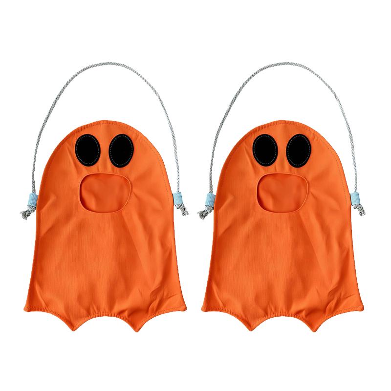 Halloween Ghost Candy Bags with Handles Candy Storage Trick or Treat Tote Reusable Party Favor Gift Bag for Kids