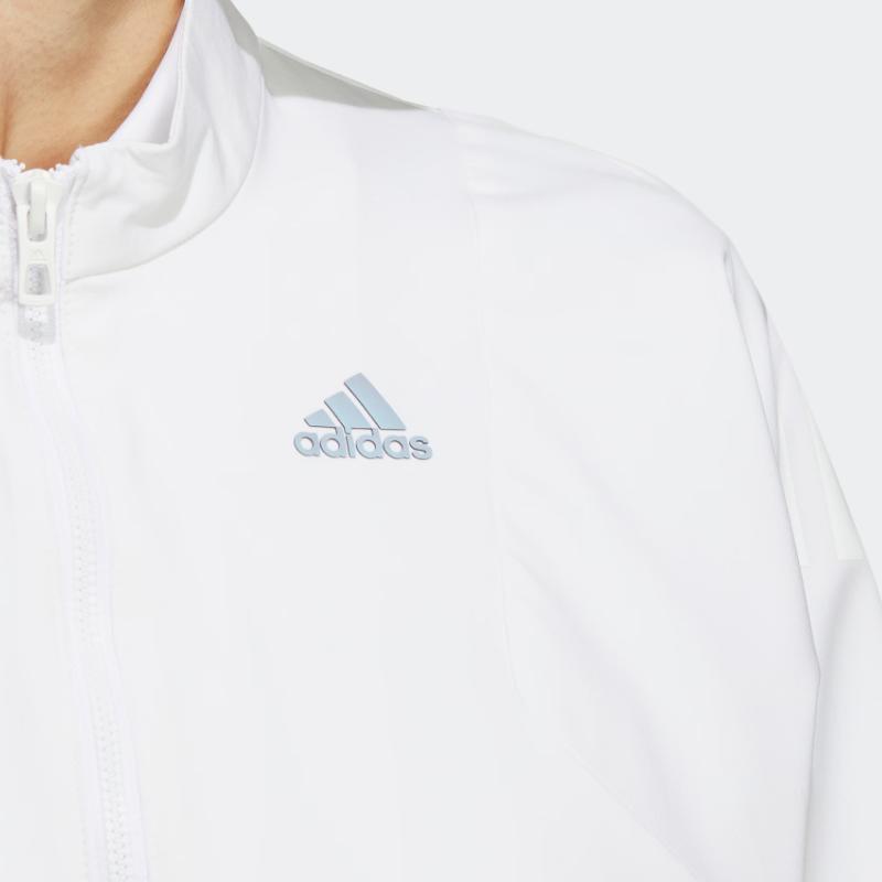 adidas Giacca Wind.Rdy Monocolore Logo Zip Giacca Collo Alto Giacche Donna Bianco HG1740