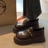 British Style Platform Women's Autumn New Versatile Japanese Jk Mary Jane Single Shoes Black Small Leather Shoes